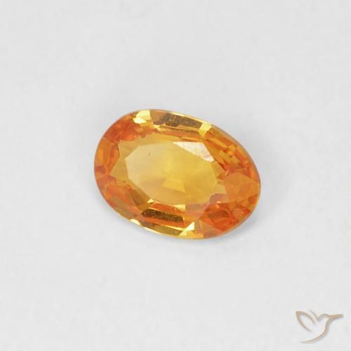 Safira damasco laranja Natural 0.34ct, oval, VVS-VS