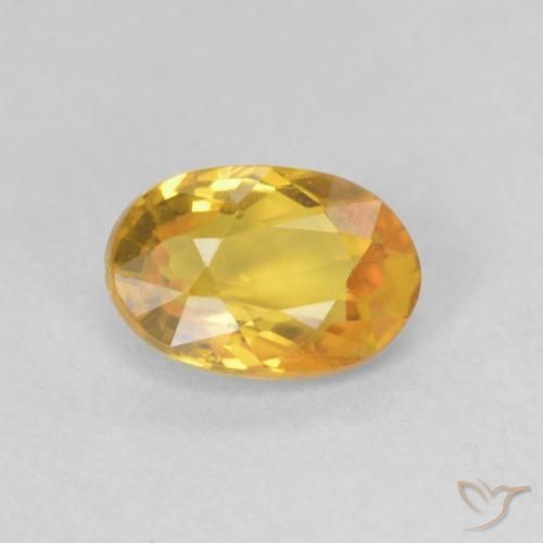 0.66ct Natural Laranja-Ouro Safira, oval, VVS-VS