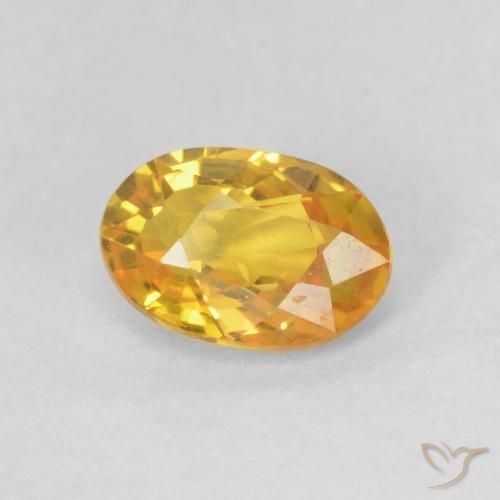 Safira Laranja-Ouro Natural 0.66ct, oval, VVS-VS