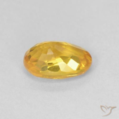 Safira Laranja-Ouro Natural 0.66ct, oval, VVS-VS