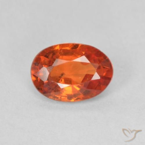 0.55ct Natural laranja avermelhado Safira, oval, VS
