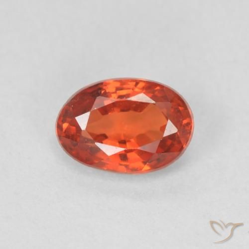 0.55ct Natural laranja avermelhado Safira, oval, VVS-VS