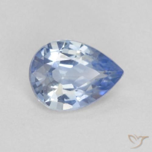 0.30ct Natural Pastel Azul Safira, Formato de pêra, VVS-VS
