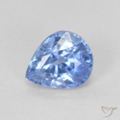 0.42ct Natural Pastel Azul Safira, Formato de pêra, VVS-VS