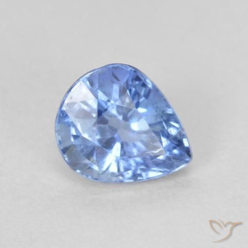 Safira Pastel Azul Natural 0.42ct, Formato de pêra, VVS-VS