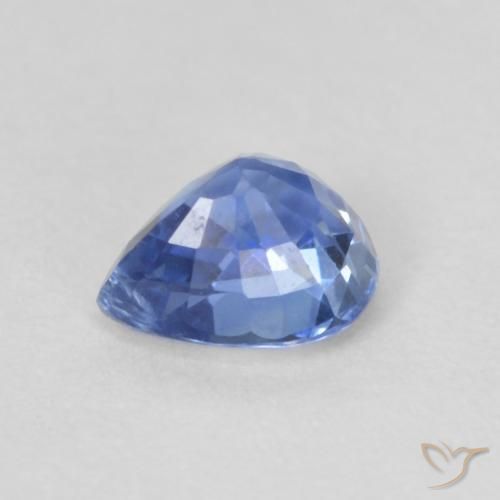 Safira Pastel Azul Natural 0.42ct, Formato de pêra, VVS-VS