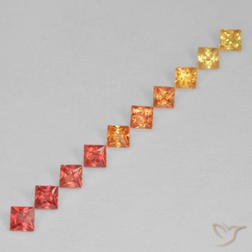 Pedras preciosas de Safira Multicolorido natural de 0.96 ct, Quadrado, VS