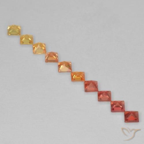 Pedras preciosas de Safira Multicolorido natural de 0.96 ct, Quadrado, VS