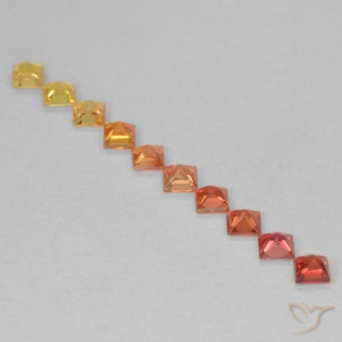 Pedras preciosas de Safira Multicolorido natural de 0.80 ct, Quadrado, VS