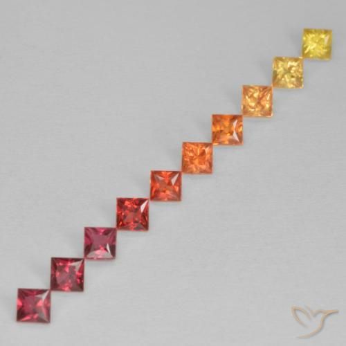 Pedras preciosas de Safira Multicolorido natural de 0.97 ct, Quadrado, VS