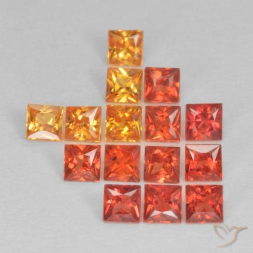 Pedras preciosas de Safira Multicolorido natural de 1.47 ct, Quadrado, VS
