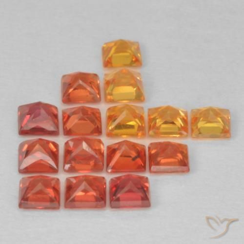Pedras preciosas de Safira Multicolorido natural de 1.47 ct, Quadrado, VS