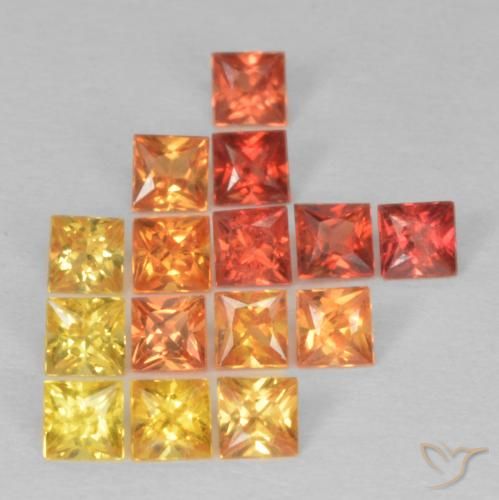 1.18ctw Natural Multicolorido Safira, Quadrado, VS