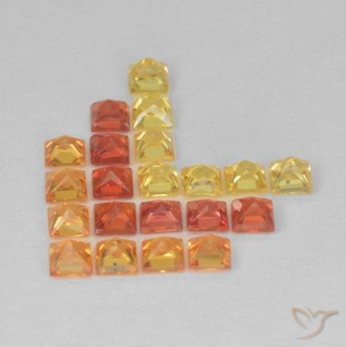 Pedras preciosas de Safira Multicolorido natural de 1.84 ct, Quadrado, VS