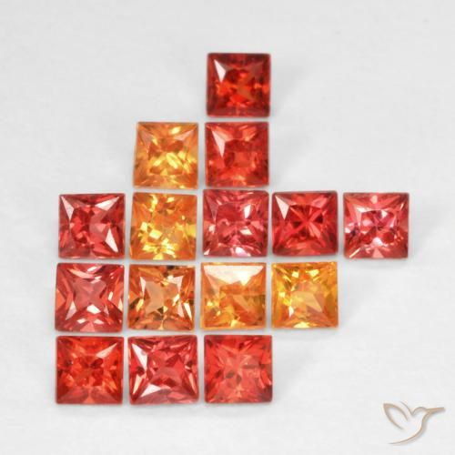 1.50ctw Natural Multicolorido Safira, Quadrado, VS