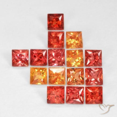 Pedras preciosas de Safira Multicolorido natural de 1.50 ct, Quadrado, VS