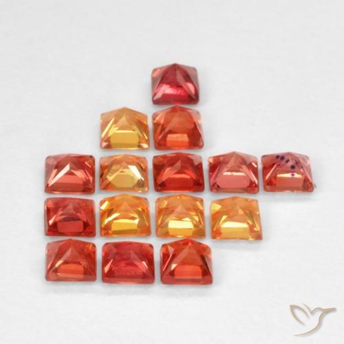 Pedras preciosas de Safira Multicolorido natural de 1.50 ct, Quadrado, VS