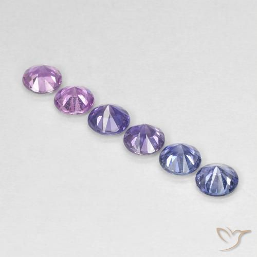 Pedras preciosas de Safira Multicolorido natural de 1.26 ct, Redondo, VS