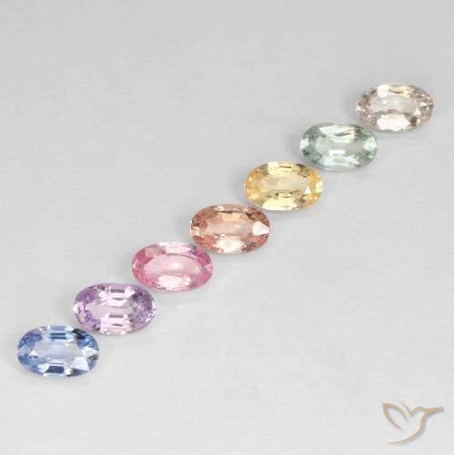 Pedras preciosas de Safira Multicolorido natural de 2.12 ct, oval, VS