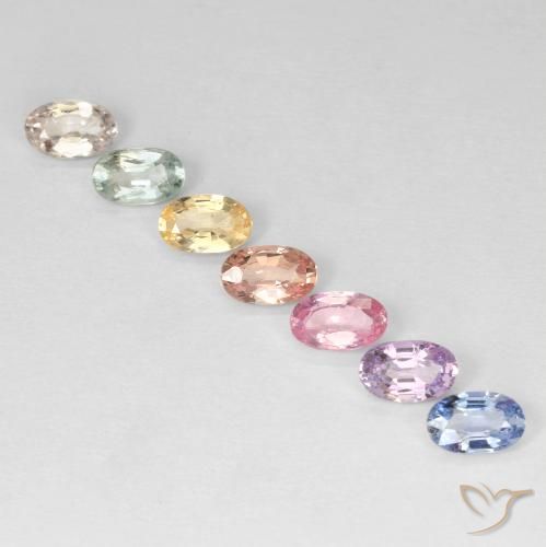Pedras preciosas de Safira Multicolorido natural de 2.12 ct, oval, VS