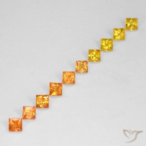 Pedras preciosas de Safira Multicolorido natural de 0.86 ct, Quadrado, VS