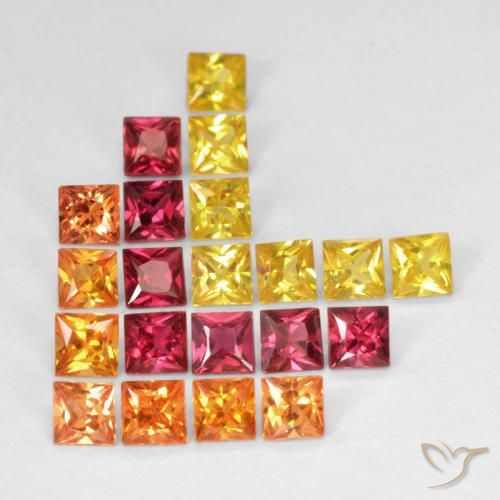 Safira solta com corte princesa de 2,16 quilates, 2,5 x 2,4 mm da Tanzânia, Photo A