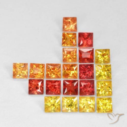 Pedras preciosas de Safira Multicolorido natural de 2.05 ct, Quadrado, VS
