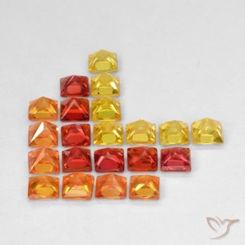 Pedras preciosas de Safira Multicolorido natural de 2.48 ct, Quadrado, VS
