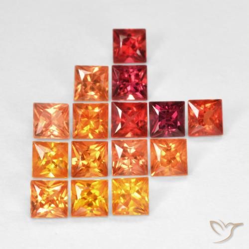 Pedras preciosas de Safira Multicolorido natural de 1.87 ct, Quadrado, VS