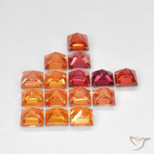 Pedras preciosas de Safira Multicolorido natural de 1.87 ct, Quadrado, VS