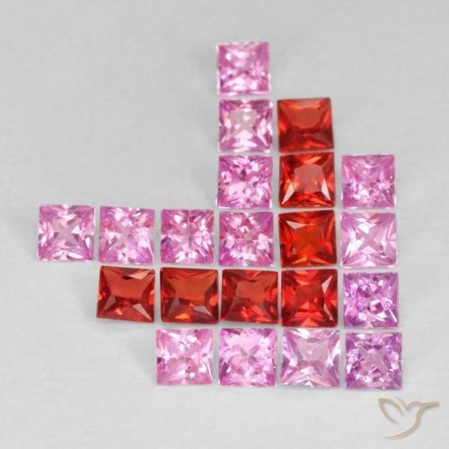 Pedras preciosas de Safira Multicolorido natural de 2.13 ct, Quadrado, VS