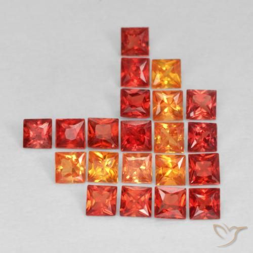 Pedras preciosas de Safira Multicolorido natural de 1.91 ct, Quadrado, VS
