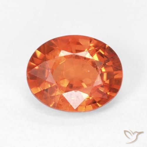 0.77ct Natural fogo laranja Safira, oval, VS