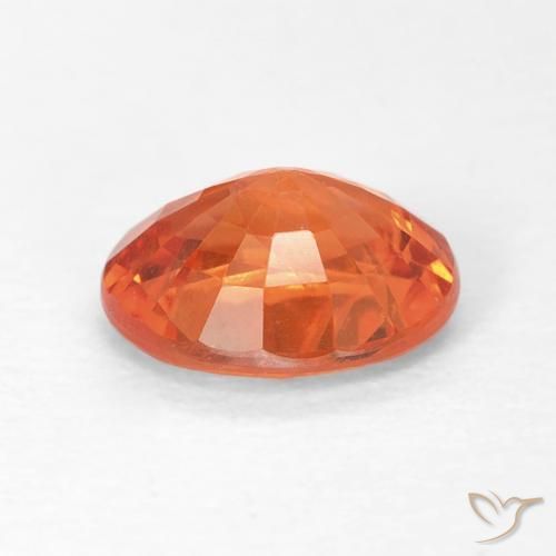Safira fogo laranja Natural 0.77ct, oval, VS
