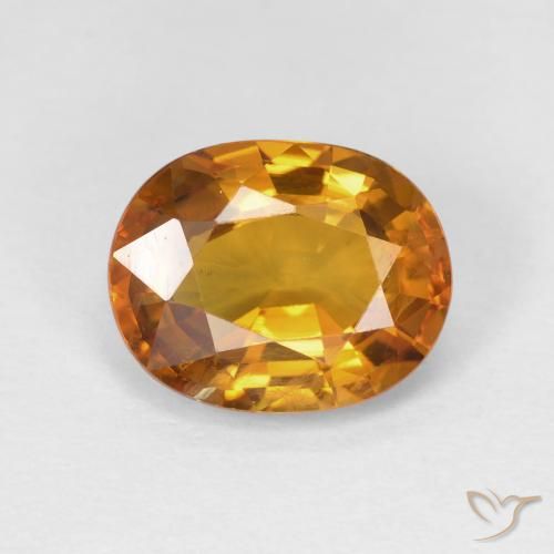 4.33ct Natural Laranja Profundo Safira, oval, VS
