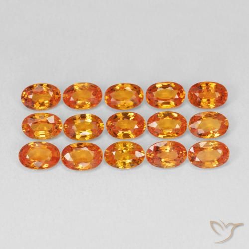 0.66ct Natural âmbar laranja Safira, oval, VVS-VS