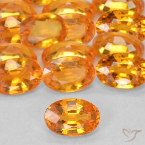 0.62ct Natural laranja avermelhado Safira, oval, VVS-VS