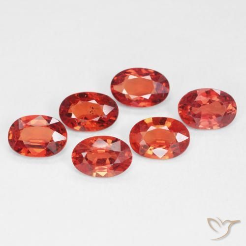 Safira Vermelho Carmesim Brilhante Natural 0.49ct, oval, VVS-VS
