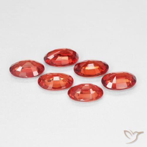 Safira Vermelho Carmesim Brilhante Natural 0.49ct, oval, VVS-VS