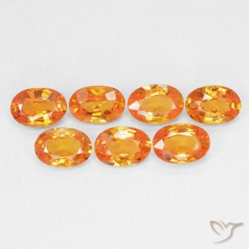 0.64ct Natural Laranja brilhante Safira, oval, VVS-VS
