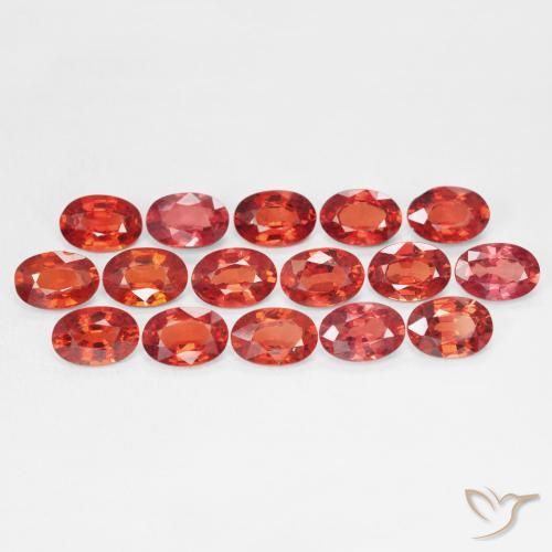 0.56ct Natural Vermelho Carmesim Brilhante Safira, oval, VVS-VS