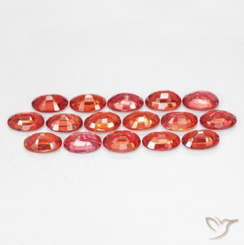 Safira Vermelho Carmesim Brilhante Natural 0.56ct, oval, VVS-VS