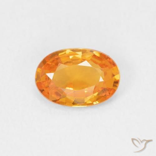 0.51ct Natural Laranja brilhante Safira, oval, VVS-VS