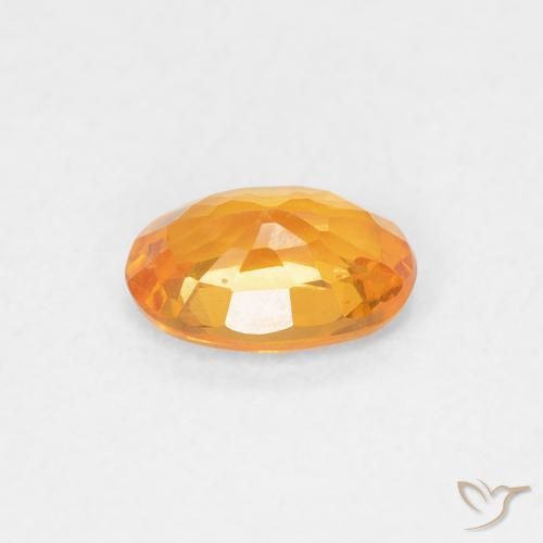 Safira Laranja brilhante Natural 0.60ct, oval, VS