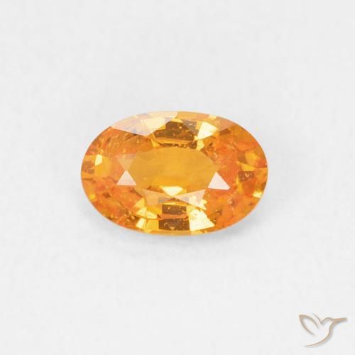 0.60ct Natural Laranja Intenso Safira, oval, VS