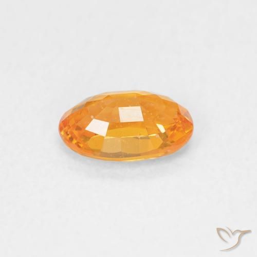Safira Laranja Intenso Natural 0.60ct, oval, VS