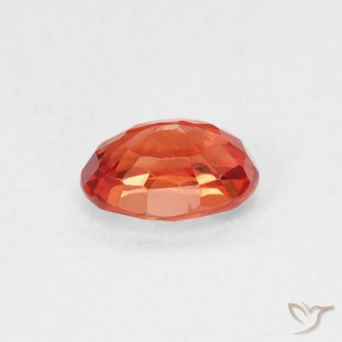 Safira vermelho intenso Natural 0.73ct, oval, VS