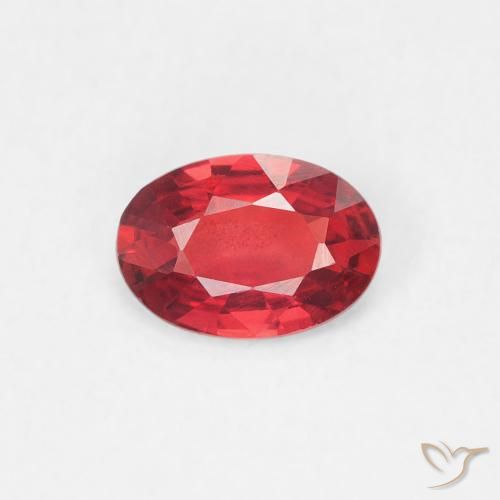 0.45ct Natural vermelho médio Safira, oval, VS