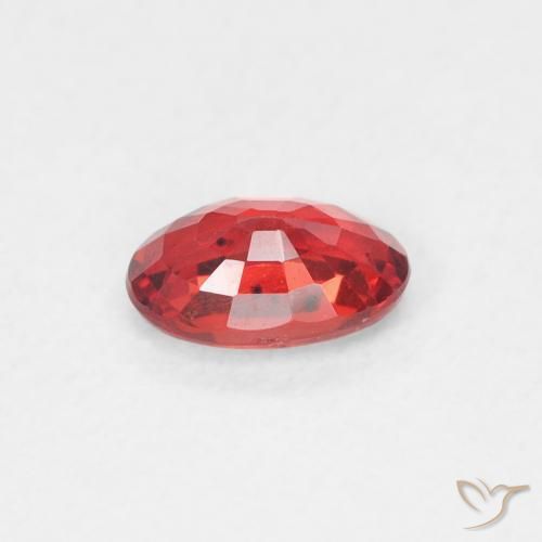 Safira Vermelho escarlate Natural 0.54ct, oval, VVS-VS