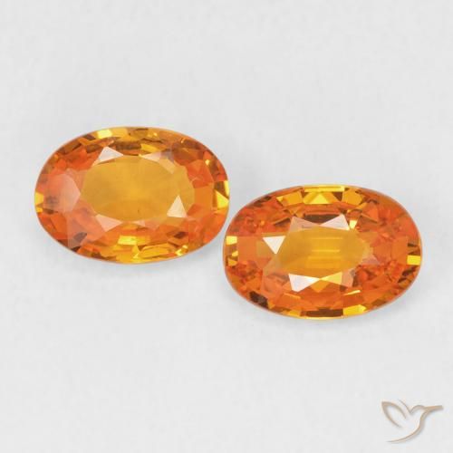 1.20ctw Natural âmbar laranja Safira, oval, VVS-VS